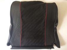 Classic Mini Seat Cover Squab - Black Leather/Red Trim - HBA10272PMA