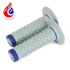 RENTHAL MX GRIPS ANTI VIBRATION GREY / BLUE - YAMAHA YZ80 YZ85 MOTOCROSS BIKE