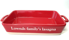 Stoneware Oven Dish Lasagna Ceramic Bakeware Double Handle Baking Cake Pan🥧