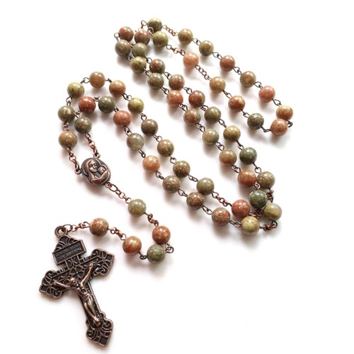 Rosary prayer necklace for men - rosary,