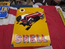 Retro SHELL  Motor Racing Garage Advertising Metal Enamel Sign HEAVY