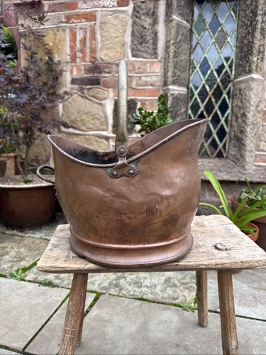 Antique copper coal - antique, scuttle