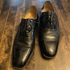 Mens Florsheim Imperial Bio Comfort - Black Leather Dress Shoes - Wing Tip Like