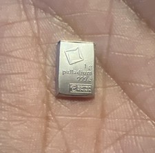 1 gram Palladium Bar -