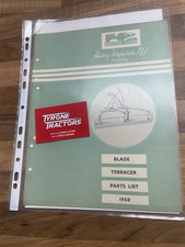 Ferguson Blade Terracer Parts List Original  Implement Book 1950