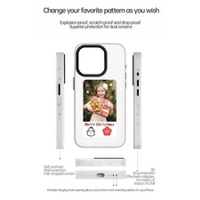 LED Smart E Ink Screen Phone Cover for iPhone 15 NFC Display Case NFC Phone Case