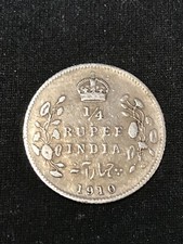 1910 Indian Silver Quarter Rupee  ref B 8