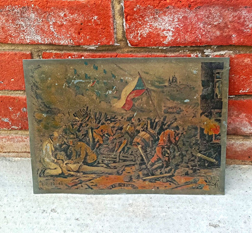 War memorabilia lithograph - war,