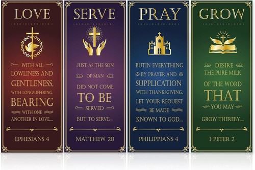 4pcs church banners with - 4pcs,