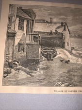 Engraving village of cornish