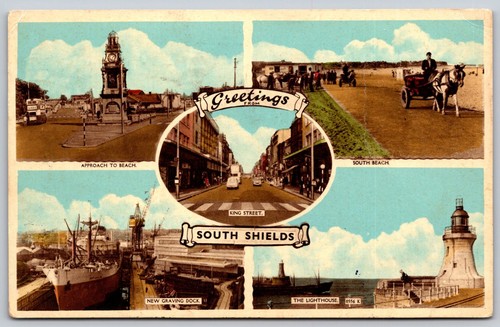 Vintage multi view postcard - vintage,