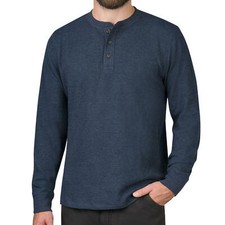 Mens Thermal Henley Jumper Top