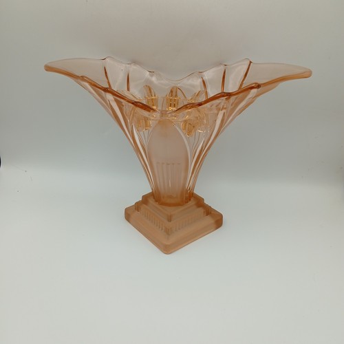 Art deco peach - peach, glass