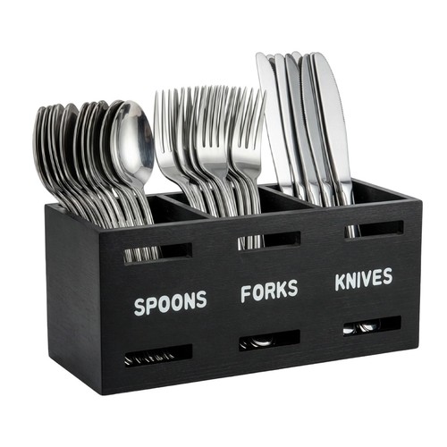 Wooden compartment cutlery - wooden, 3