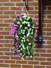 Artificial Flowers Hanging Basket Plants Trailing Garden Ivy Leaf Fern Foliage