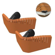 2 x Terracotta Hip End Tile Closer Units, Dry Roof Fixing to Replace Mortar