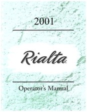 Owner’s Manual & Operating Instructions 2001 Winnebago Rialta RV Motor Home 