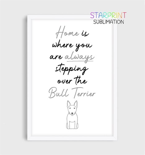 Bull terrier unframed - terrier,