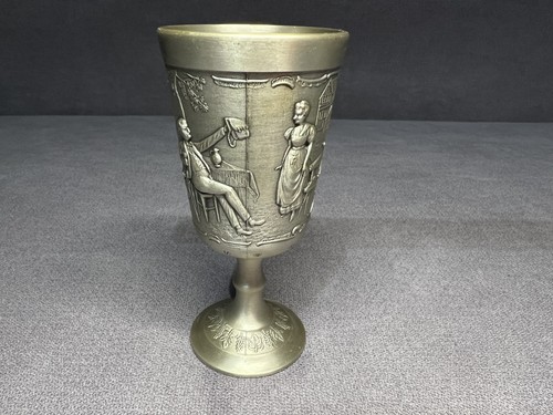 Vintage german pewter goblets - vintage,