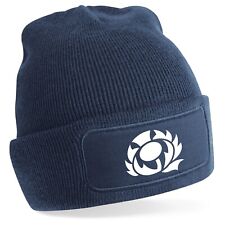 Scotland 6 Rugby Nations Beanie Hat Thistle Print