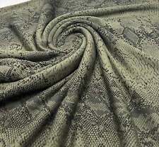 Khaki Snake Print Viscose