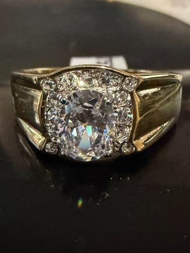 Mens gold oval ring pinky - mens,