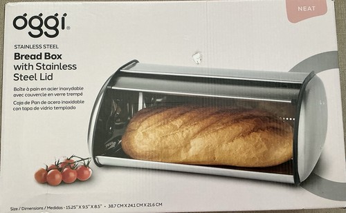 Oggi bread box stainless steel - box,
