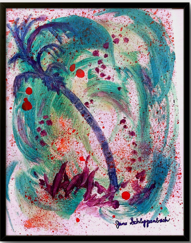 Expressionism palm trees - palm,