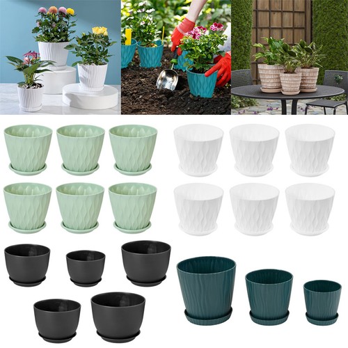 Plastic plant pots - 3-6x,