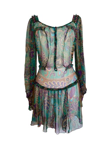 Blumarine silk teal green - silk,