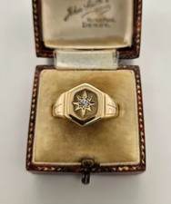 Mens 18ct yellow gold Signet