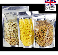Zip lock Heat Seal Foil Bags Pouch Clear Silver Food Packaging Aluminium