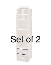 Set Of 2 Fabric Wardrobe