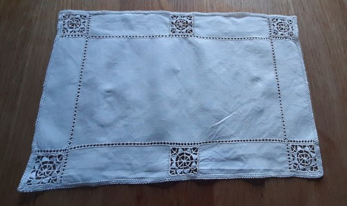 Vintage linen napkin off - vintage,