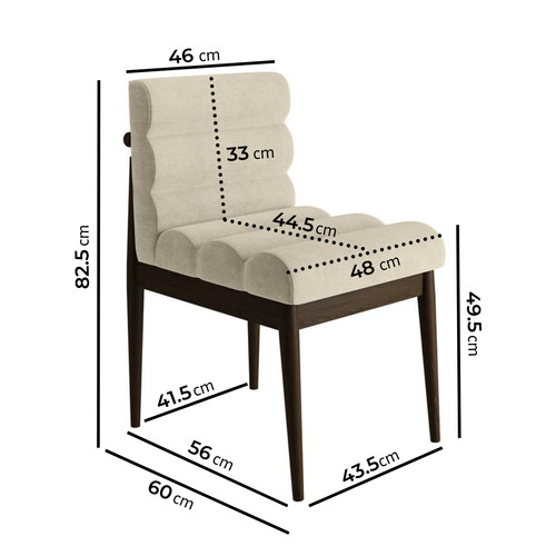 Set walnut and beige - set,