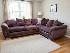 Large Brown Dfs corner sofa