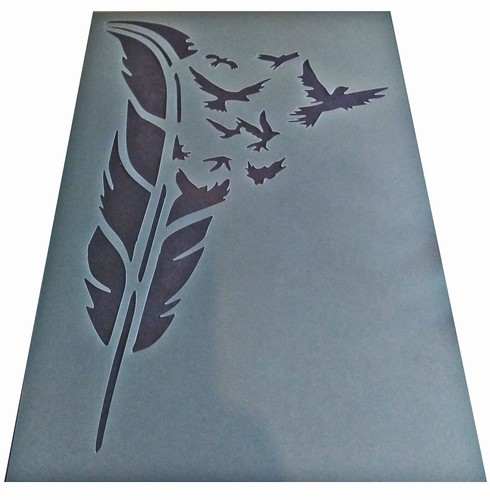 Shabby chic plastic stencil - plastic,