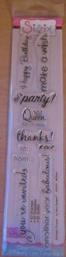 Sizzix clear polymer stamp - stamp, set