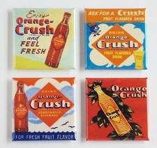 Orange Crush FRIDGE MAGNET Set
