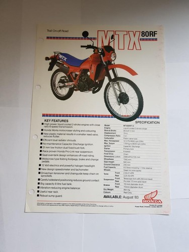 Honda mtx80r off road trail - mtx80r,
