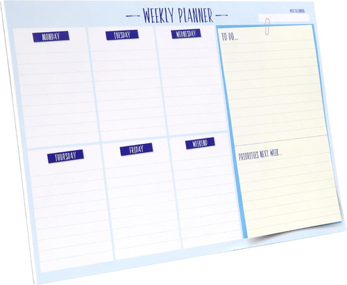 Undated weekly desk planner - weekly,