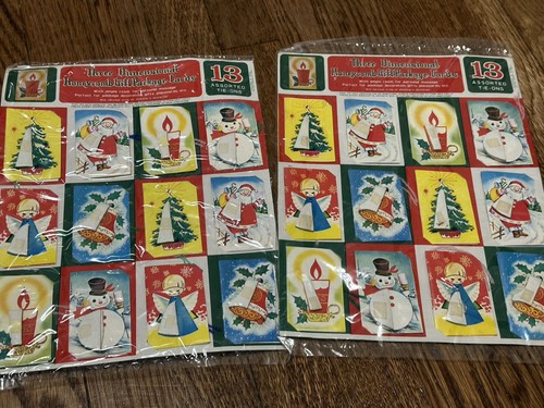 Vtg christmas gift package - 3d,