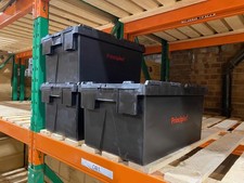 Large Black Tote Box With Lids