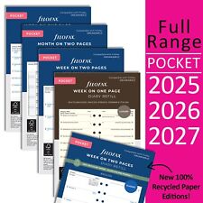 Filofax 2026 or 2027 Pocket Diary Organiser Refills - Full Range Available Uk