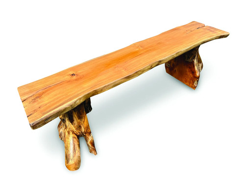 Teak root bench - 140cm,