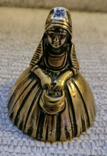 Vintage solid brass lady - solid,