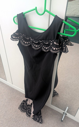 Lipsy london black lace trim - london,