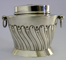 BEAUTIFUL ENGLISH 1912 ANTIQUE SOLID STERLING SILVER TEA CADDY BOX 125g