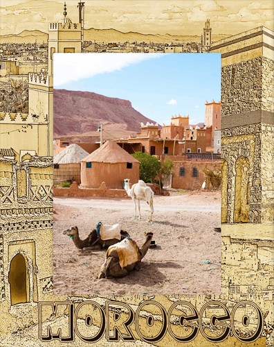 Morocco laser engraved wood - engraved,