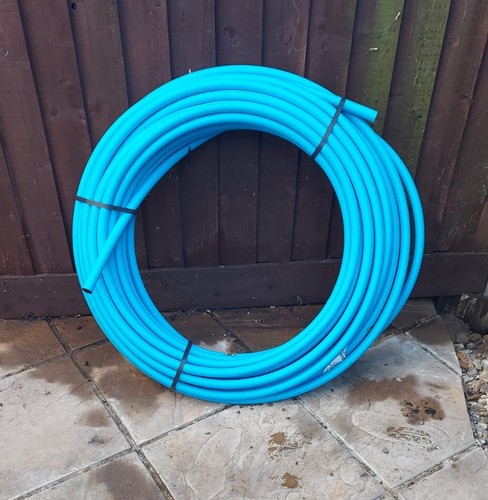 Blue mdpe plastic mains water - plastic,